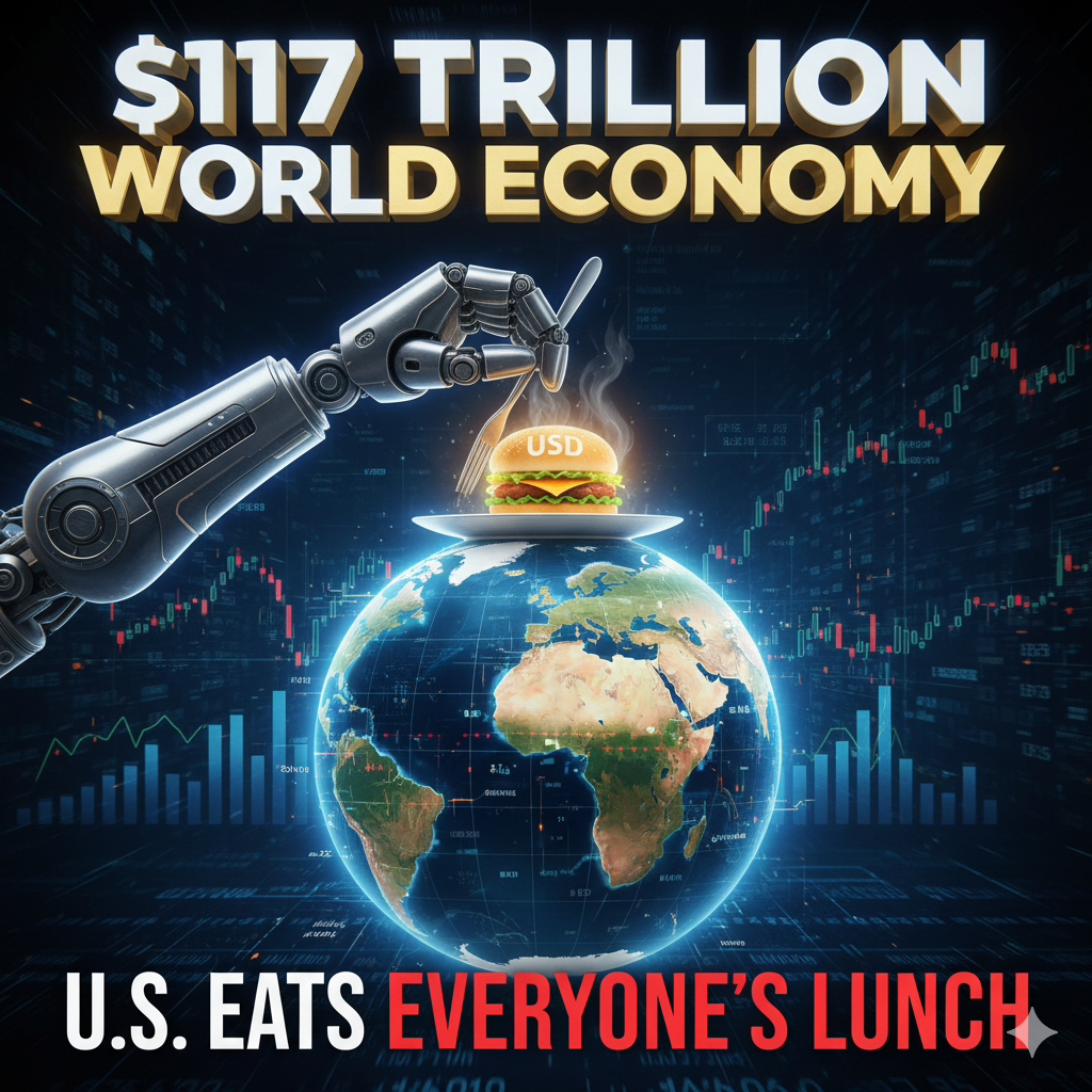 THE $117 TRILLION WORLD ECONOMY – AND WHY THE U.S. STILL EATS EVERYONE’S LUNCH