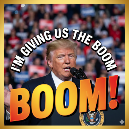 PRESIDENT TRUMP: “They gave us doom and gloom. I’m giving us the Trump economic BOOM!”