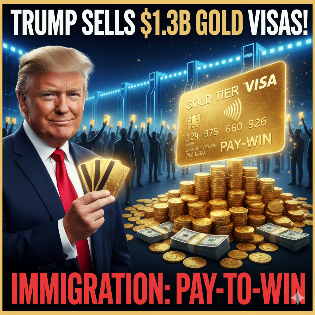 TRUMP SELLS $1.3B WORTH OF “GOLD CARD” VISAS IN 12 DAYS – IMMIGRATION, NOW PAY-TO-WIN
