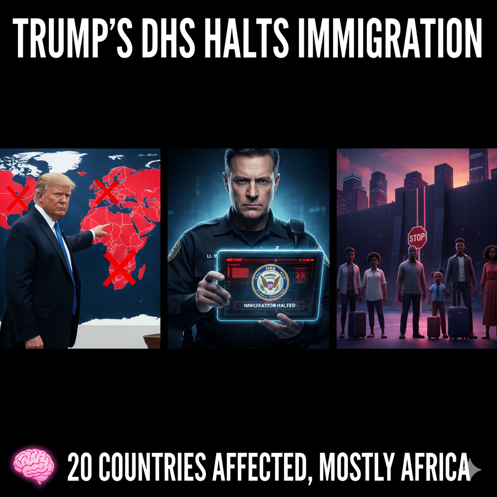 President Trump’s DHS just HALTED immigration from 20 countries, mostly in Africa