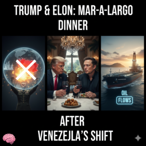 Trump was spotted having dinner with Elon at Mar-a-Lago after taking down Venezuela’s dictator