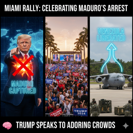 A rally in Miami celebrating Donald Trump’s arrest of Maduro