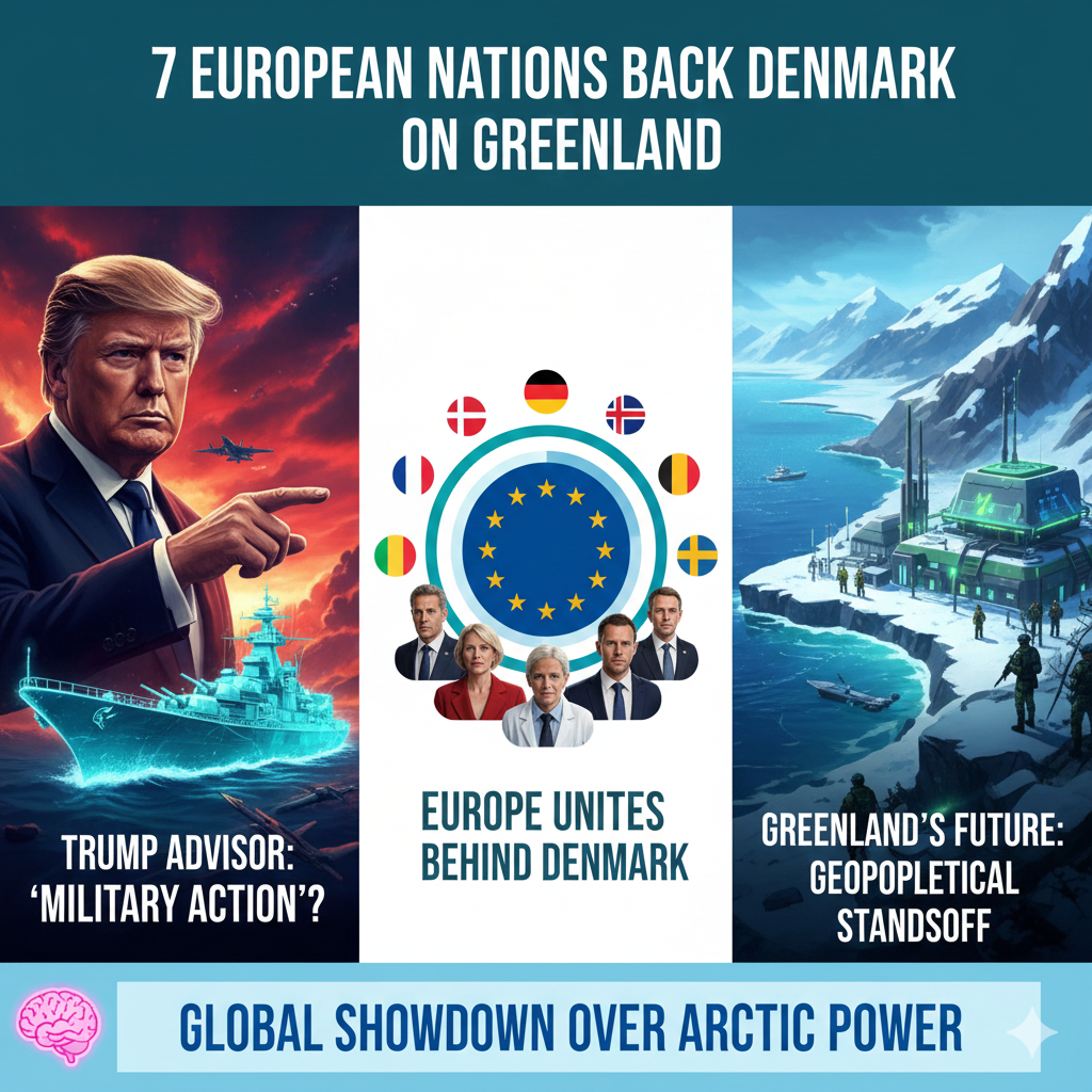 7 EUROPEAN NATIONS BACK DENMARK ON GREENLAND AFTER TRUMP ADVISOR REFUSES TO RULE OUT MILITARY ACTION