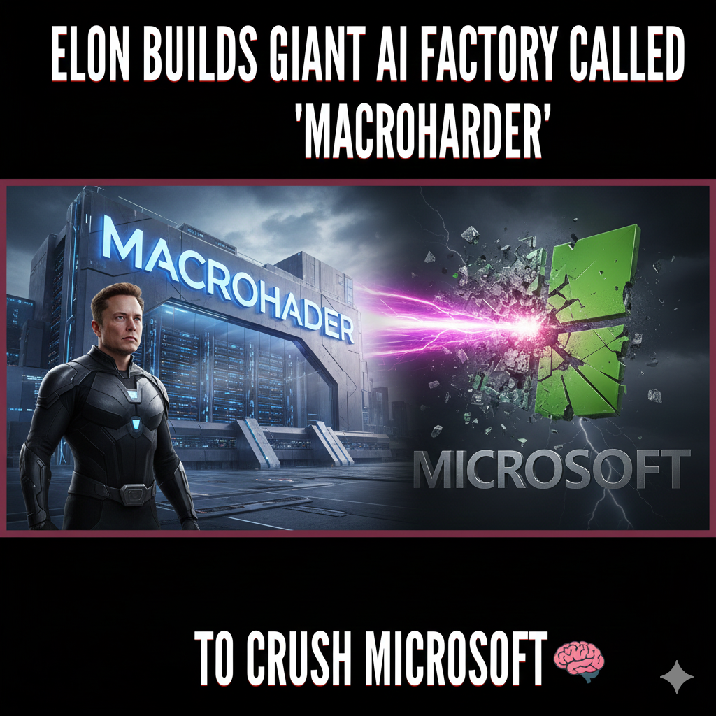 ELON BUILDS GIANT AI FACTORY CALLED “MACROHARDER” TO CRUSH MICROSOFT