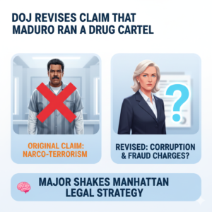 DOJ REVISES CLAIM THAT MADURO RAN A DRUG CARTEL